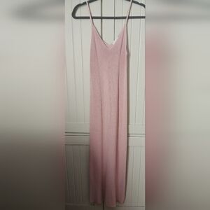 Freshman 1996 Soft Pink Knit Sweater Maxi Dress, S